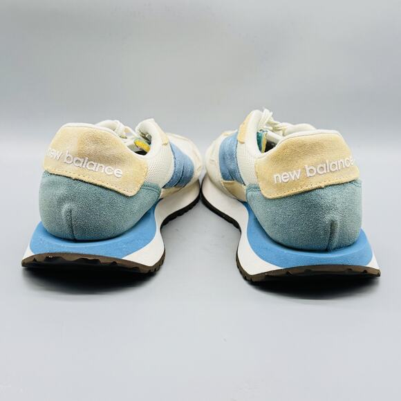 New Balance Shoes Womens 8.5 Ivory Blue Suede 237 Retro Casual Running Sneakers - Picture 7 of 11